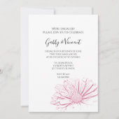 Invitation Effet de marguerite rose Mariage floral (Devant)
