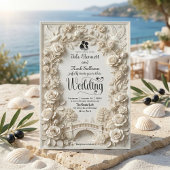 Invitation Effet de relief floral en relief faux classique de