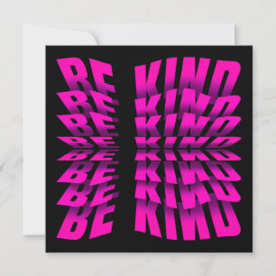 INVITATION EFFET DE TEXTE SOYEZ GENTIL TYPOGRAPHIE ROSE