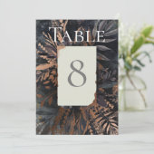 Invitation Effet doré gris argenté Numéro de tableau (Debout devant)