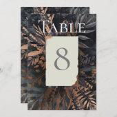 Invitation Effet doré gris argenté Numéro de tableau (Devant / Derrière)