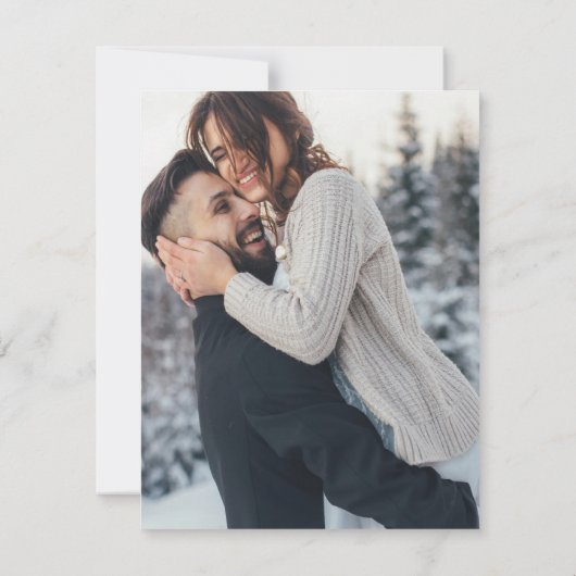 Invitation Effet Faux Vellum | 2 photos latérales | MARIAGE (Dos)