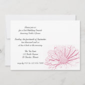 Invitation Effet Fleur rose pâle Post Mariage Brunch (Devant)