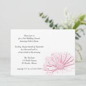 Invitation Effet Fleur rose pâle Post Mariage Brunch (Debout devant)