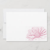 Invitation Effet Fleur rose pâle Post Mariage Brunch (Dos)