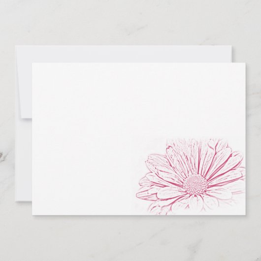 Invitation Effet Fleur rose pâle Post Mariage Brunch (Dos)