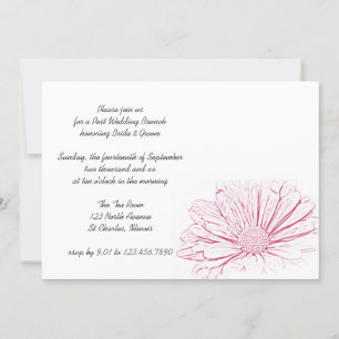 Invitation Effet Fleur rose pâle Post Mariage Brunch