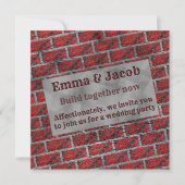 Invitation Effet mur de brique rouge visible (Devant)