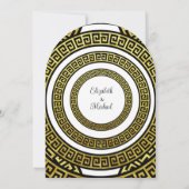 Invitation Effet Shimmery Golden Foil Grec Meander Infinity (Dos)