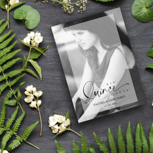 Invitation Effet Vellum élégant Quinceañera Sophistiqué