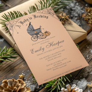 Invitation Éffrayant Baby est en train de brasser Baby shower