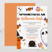 Invitation éffrayant Boo Maison hantée Fête de bash Halloween (Devant / Derrière)