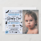 Invitation ÉFFRAYANT ! Boys Halloween 1er Anniversaire Photo (Devant)
