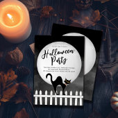 Invitation Éffrayant Chat noir Halloween