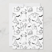 Invitation Éffrayant Chats thème Premier anniversaire (Dos)