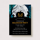 Invitation Éffrayant Citrouille sculpté Graveyard fête d'Hall