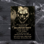 Invitation Éffrayant Clown Déplaisant Vintage Halloween Party