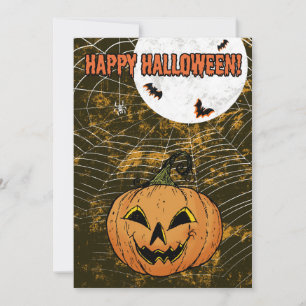 Invitation Éffrayant coutume Fête Halloween citrouille chauve