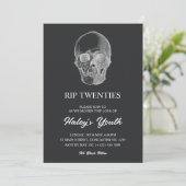 Invitation Éffrayant crâne RIP Années 20's Funny 30e annivers (Debout devant)