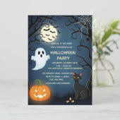 Invitation Éffrayant Cute Halloween Modèle d'invitation | Nig (Debout devant)