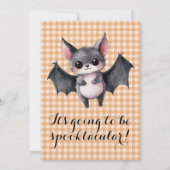 Invitation Éffrayant | Cute Skeleton Halloween 1er anniversai (Dos)