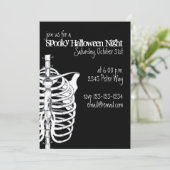 Invitation Éffrayant Déplaisant Skeleton X-Ray Halloween Part (Debout devant)