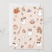 Invitation Éffrayant Deux Halloween Cute Ghost 2e Anniversair (Dos)