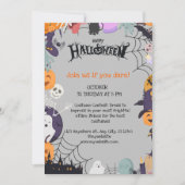 Invitation Éffrayant d'Halloween violet (Devant)