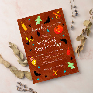 Invitation Éffrayant effrayant Petit Boo Halloween Anniversai