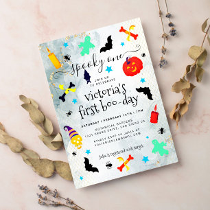 Invitation Éffrayant effrayant Petit Boo Halloween Anniversai
