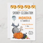 Invitation Éffrayant Enfants Halloween fête d'anniversaire (Devant)