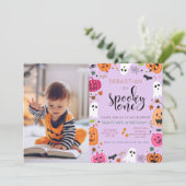 Invitation ÉFFRAYANT ! Filles Halloween 1er anniversaire (Debout devant)