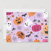 Invitation ÉFFRAYANT ! Filles Halloween 1er anniversaire (Dos)