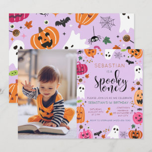 Invitation ÉFFRAYANT ! Filles Halloween 1er anniversaire