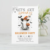 Invitation Éffrayant Ghost Halloween (Debout devant)