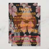 Invitation Éffrayant Ghost Halloween Citrouille Carving Party (Devant / Derrière)