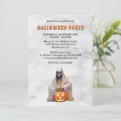 Invitation Éffrayant Ghost Jack O’Lantern Halloween Party (Debout devant)