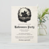Invitation Éffrayant Ghost Rider Black Horse Halloween (Debout devant)