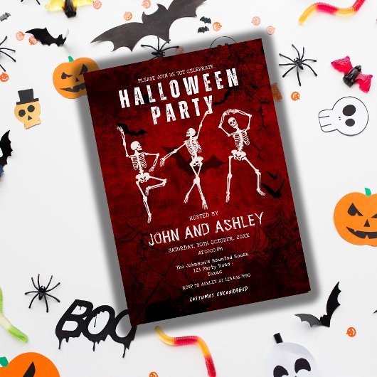 Invitation Éffrayant Gothique Moderne Adulte Halloween Costum