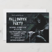 Invitation Éffrayant Grim Reaper Halloween Party (Devant)