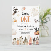 Invitation Éffrayant | Halloween 1er anniversaire (Debout devant)