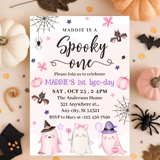 Invitation Éffrayant Halloween 1er anniversaire