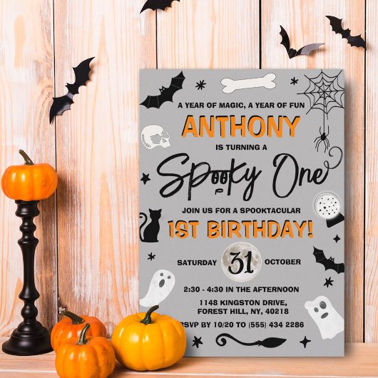 Invitation ÉFFRAYANT ! Halloween 1er anniversaire
