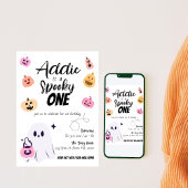 Invitation Éffrayant | Halloween 1er anniversaire | Citrouill