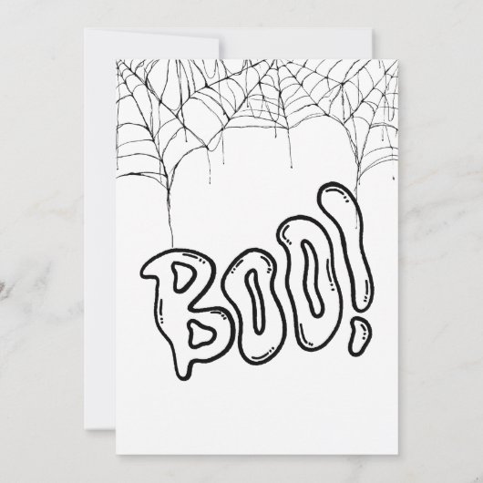 Invitation Éffrayant | Halloween 1er anniversaire | Invitatio (Dos)