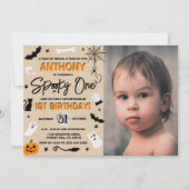 Invitation ÉFFRAYANT ! Halloween 1er Anniversaire Photo (Devant)