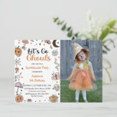 Invitation Éffrayant Halloween 5e anniversaire de fête Photo (Debout devant)