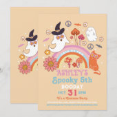 Invitation Éffrayant Halloween Anniversaire Enfants les année (Devant / Derrière)