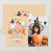 Invitation Éffrayant Halloween Anniversaire Photo les années  (Devant / Derrière)