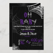 Invitation Éffrayant Halloween Baby Sprinkl (Devant / Derrière)